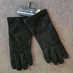 Giada Parisi Black Leather Made in Italy Gloves Size Medium